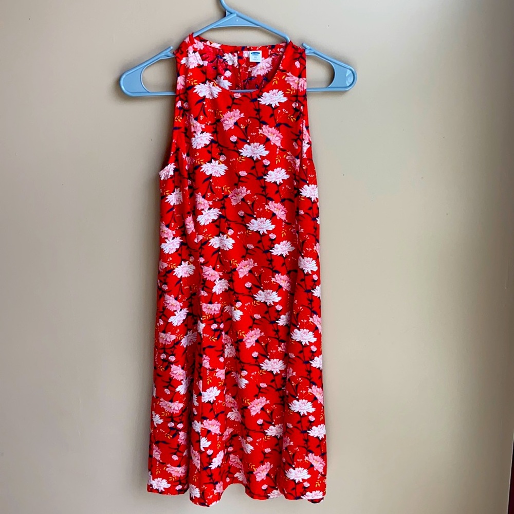 A lined knee length dress
